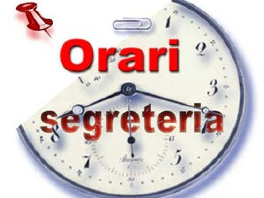 ORARIO SEGRETERIA